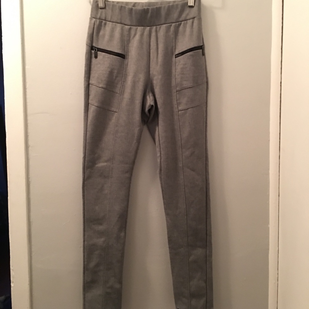 Grey legging style pants